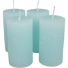  Rusztikus henger gyertya 50x90mm türkiz 4db/csom (db ár)