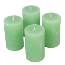  Rusztikus henger gyertya 60x100mm menta 4db/csom (db ár) gyertya