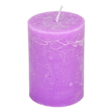  Rusztikus henger gyertya 70x100mm V.Lila (db ár) dekorációs kellék