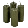 Rusztikus metál henger 40x100 mm oliva zöld 4db/csom (db ár)