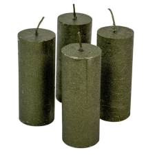  Rusztikus metál henger 40x100 mm oliva zöld 4db/csom (db ár) dekorációs kellék