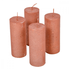 Rusztikus metál henger 40x100mm rosegold 4db/csom (db ár) gyertya