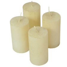 Rusztikus metál henger 40x75mm ivory 4db/csom (db ár) gyertya