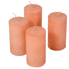  Rusztikus metál henger 40x75mm lazac 4db/csom (db ár) gyertya