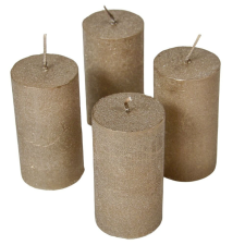  Rusztikus metál henger 50x90mm homok 4db/csom (db ár) gyertya