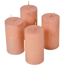  Rusztikus metál henger 50x90mm lazac 4db/csom (db ár) gyertya