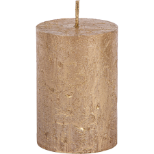  Rusztukus szatén törzsgyertya 100 mm magas arany színben gyertya