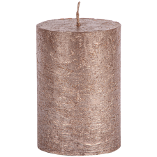  Rusztukus szatén törzsgyertya 100 mm magas púderrózsaszín színben gyertya