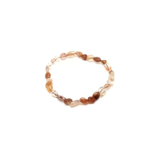 Rutilkvarc barna pebble karkötő AB 6-10mm karkötő