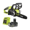 Ryobi ONE+ RCS1830-140B 18v akkumulátoros szénkefementes 30cm-es láncfűrész 4ah akkuval töltővel