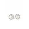  S925 Ezüst Gyöngyös Fülbevaló Fehér Swarovski® Köves Díszítéssel