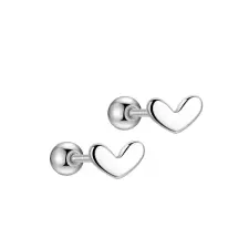  S999 Ezüst Szív Alakú Barbell Piercing egyéb ékszer