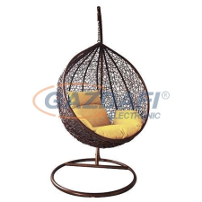S&G BORNEO 249 rattan függőfotel párnaszettel 200x105 cm fémvázas kivitel. kerti bútor