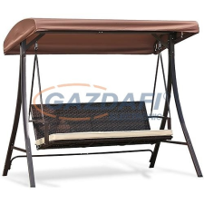 S&G SG Hurghada rattan hintaágy, 201x122x182 cm, szürke kerti bútor