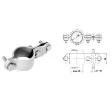 S&amp;G Tűzihorganyzott csőkapocs "ST 03", 34mm/(1") villanyszerelés