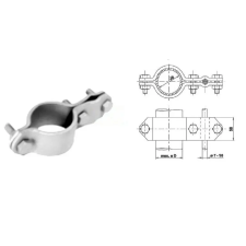 S&amp;G Tűzihorganyzott csőkapocs "ST 06", 61mm/(2") villanyszerelés