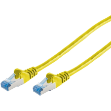 S-Conn Patchkabel CAT6a RJ45 S/FTP 0,5m Yellow (75711-0.5Y) kábel és adapter