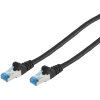S-Conn S/FTP CAT6a Patch kábel 0.25m Fekete