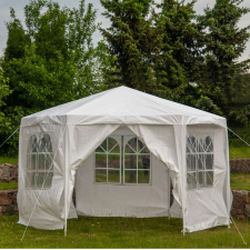 S.Garden hatszögletű Kerti Pavilon levehető oldalfallal #fehér kerti bútor