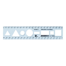 Sablon vonalzó OPTIMA kék 20cm vonalzó