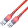 SACON Easylan CS1ORCDCD0020 RJ45 Hálózati kábel, patchkábel CAT 6 S/FTP 2.00 m Piros (átlátszó) Kettős árnyékolás, Halogénmentes, Lángálló 1 db (21.15.2224)