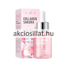 Sadoer Collagen Sakura Elastic Moist Hydrate Serum Kollagénes Japán cseresznyevirágos arcszérum 30ml arcszérum