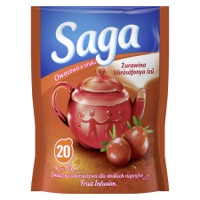 Saga vörösáfonya ízű gyümölcstea 20x1,7g alapvető élelmiszer