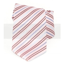 Saint Michael selyem nyakkendő - Rózsaszín csíkos nyakkendő