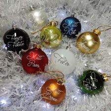  Saját neves karácsonyfadísz gömb - Karácsonyi ajándékok karácsonyfadísz