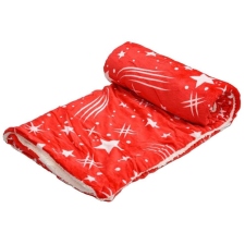 Saját Piros csillag mintás sherpa wellsoft takaró lakástextília