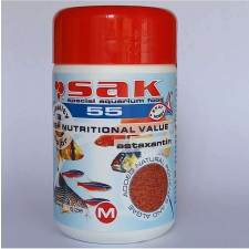 Sak 55 szemcsés díszhaltáp (M l 5-13 cm-es halaknak) 100ml haleledel