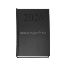 Sakota 2026 A5 napi beosztású fekete határidőnapló (EAC2620) határidőnapló
