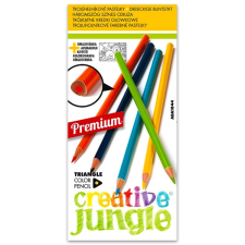 Sakota Creative Jungle 12 darabos háromszögletű színes ceruza készlet kifestővel színes ceruza