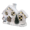 SAL HOME KDC 33 karácsonyi dekoráció - havas házikó LED világítással