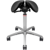  Salli SwingFit nyeregszék Kárpit színe: Szintetikus bőr - acélszürke #6798, Szerkezet: króm + masszázs Salli bázis, Testmagasság: Közepes (M) - 170 cm-ig