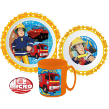 Sam a tűzoltó Rescue Mission étkészlet, micro műanyag szett bögrével 350 ml babaétkészlet