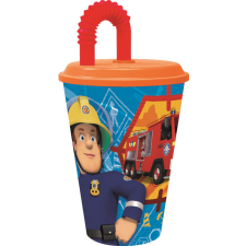 Sam a tűzoltó Rescue Mission szívószálas pohár, műanyag 430 ml babaétkészlet