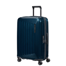 SAMSONITE NUON négykerekű bővíthető közepes bőrönd 69cm-éjkék metál 134400-9015