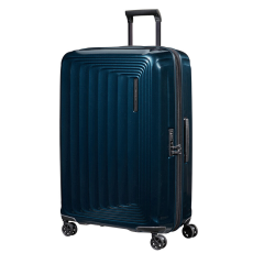 SAMSONITE NUON négykerekű bővíthető nagy bőrönd 75cm-éjkék metál 134402-9015