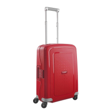 SAMSONITE S'CURE négykerekű piros-szürke csatos kabinbőrönd 55cm 49539-1235 kézitáska és bőrönd