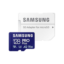 Samsung 128GB microSDXC Pro Plus Class10 U3 A2 V30 + adapterrel memóriakártya