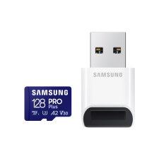 Samsung 128GB Pro Plus microSDXC UHS-I U3 Memóriakártya + Kártyaolvasó memóriakártya