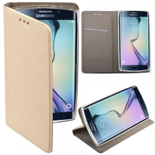 Samsung A225 Galaxy A22 4G arany mágneses átlátszó szilikon keretes könyvtok tok és táska