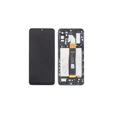 Samsung A326 Galaxy A32 5G, LCD kijelző érintőplexivel és előlap kerettel, fekete mobiltelefon, tablet alkatrész