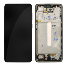 Samsung A336 Galaxy A33 5G fekete LCD kijelző érintővel és kerettel mobiltelefon, tablet alkatrész