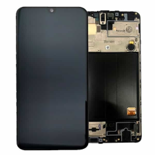 Samsung A515 Galaxy A51 fekete gyári LCD+érintőpanel kerettel mobiltelefon, tablet alkatrész