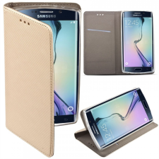 Samsung A525 Galaxy A52 / A52 5G arany mágneses átlátszó szilikon keretes könyvtok tok és táska