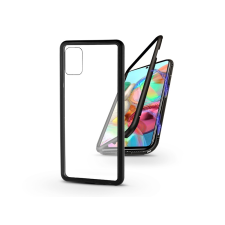 Samsung A715F Galaxy A71 mágneses, 2 részes hátlap előlapi üveg nélkül - Magneto fekete tok és táska
