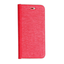 Samsung A730 Galaxy A8+ 2018, Oldalra nyíló flip tok, Vennus, piros tok és táska