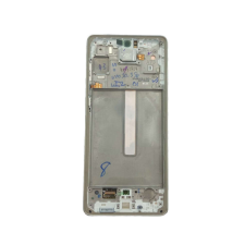 Samsung A736 Galaxy A73 5G gyári LCD+érintőpanel ezüst kerettel mobiltelefon, tablet alkatrész